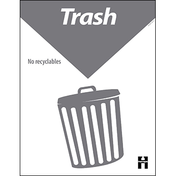 Trash Poster, No Recyclables (Gray) thumbnail