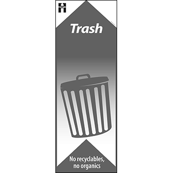 Trash Label, No Recyclables or Organics (Gray) thumbnail
