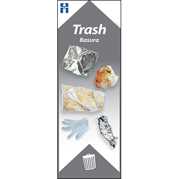 Commercial Kitchen Trash Label (Gray) thumbnail
