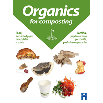 Organics Recycling Large Dumpster and Compactor Label thumbnail