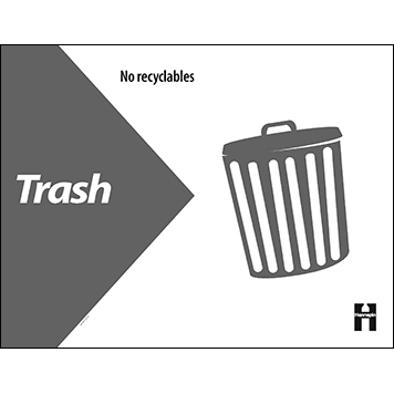 Trash Barrel and Cart Label (Gray) thumbnail