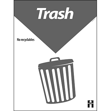 Trash Large Dumpster and Compactor Label thumbnail