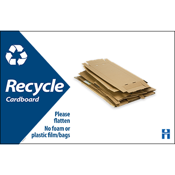 Cardboard Recycling Small Dumpster Label thumbnail