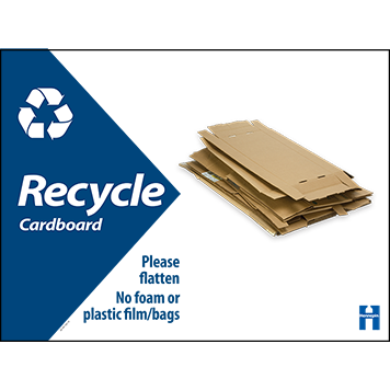 Cardboard Recycling Large Dumpster and Compactor Label thumbnail