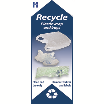 Plastic bag and wrap recycling container label thumbnail