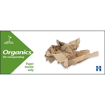 Paper towels for organics recycling wide label thumbnail