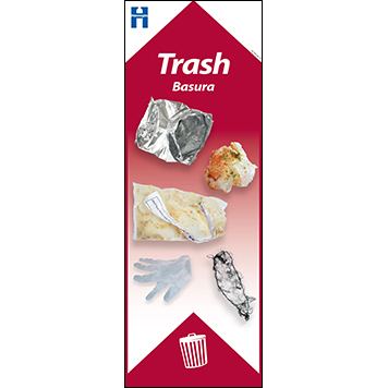 Commercial Kitchen Trash Label (Red) thumbnail