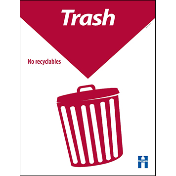 Trash Poster, No Recyclables (Red) thumbnail
