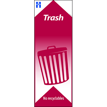 Trash Label, No Recyclables (Red) thumbnail