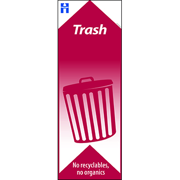 Trash Label, No Recyclables or Organics (Red) thumbnail