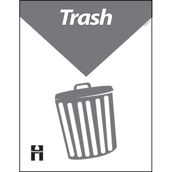 School trash poster - gray thumbnail